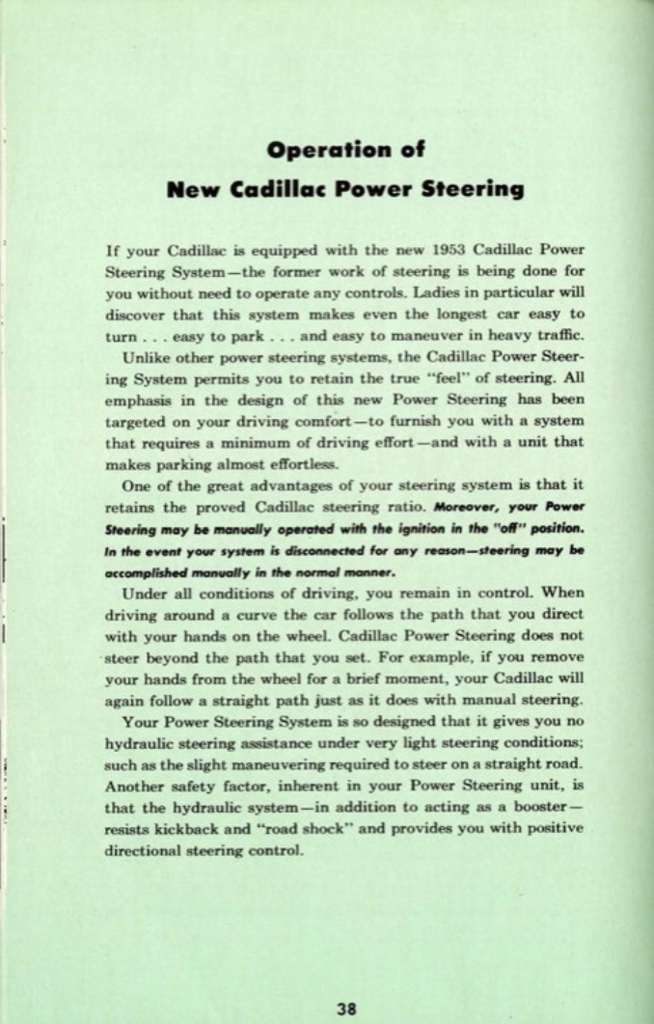 1953 Cadillac Owners Manual Page 10